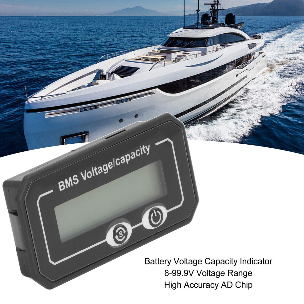High Accuracy 8-99.9V Battery Voltage Checker