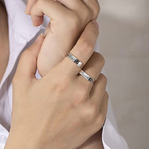 Ringenset met zon en maan voor dames 1
