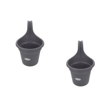 2St Bloememmer Hangpot Grijs Voor En Interieur