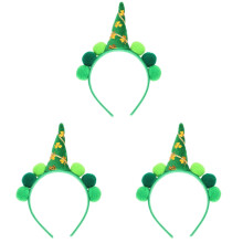 3Pcs Adorable Plush Unicorn Headband Cartoon Kids Party Headdress