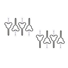 8Pcs Portable Black Pet Poop Bag Holders Fixing Clips for Dog Walks