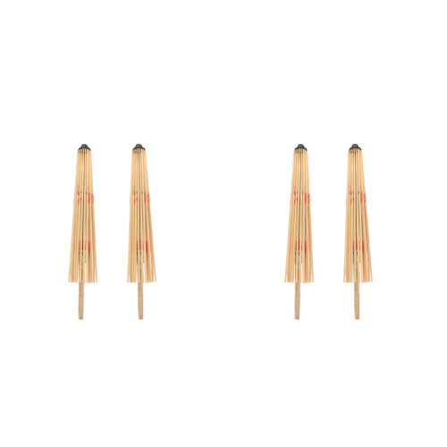 4Pièces Supports En Bambou Marron Clair Élégants Décoratifs