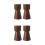 4Pcs Creative Wooden Candle Holders Color Decor 1