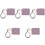 5Pièces Bracelet - Violet Petite Pochette Et Perles Bois 1