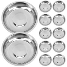 36Pcs Metal Sauce Bowls for Condiments and Dipping in Silver