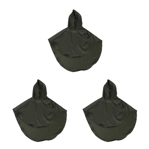 3Pièces Cape Médiévale Polyester Vert Olive Pour Fêtes Et Décor