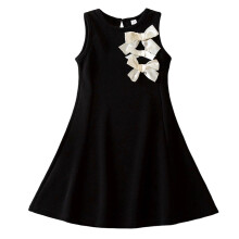Sommerkleider für Mädchen, ärmelloses Minikleid mit Schleife in A-Linie, ideal für Partys, Hochzeiten und andere festliche Anlässe im Alter von