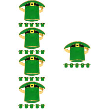 30Pcs Green Alloy St Patrick's Day Napkin Rings Hat-Shaped Party Decor