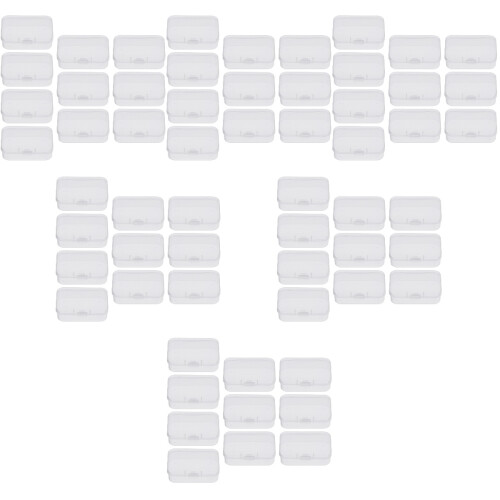 60Pcs Lightweight Plastic Storage Containers Stylish Transparent Boxes