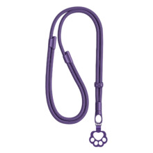Verstelbare telefoonlanyard met antislipsluiting, polyester band voor dragen om de nek of over de schouder.