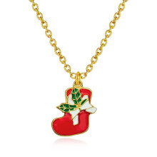 Feestelijke bedelketting met koperen strass-steentjes en een sneeuwvlokje.