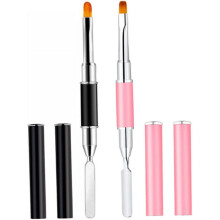 DIY Nail Designs - 2pcs Multifunctional 3D Nail Art Brush Set for Painting and Decorating Nails