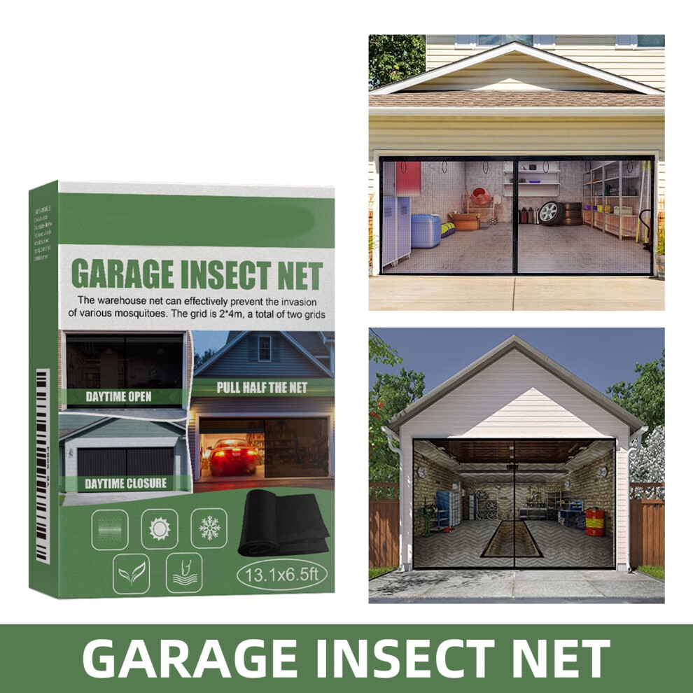 Garage Insect Net, Seamless Retractable Portable Mosquito Net For Garage Doors, Easy Installation 9482828630231