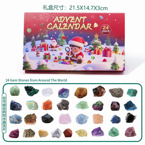 Adventskalender2025Krystallsteindekorasjoner24 deler
