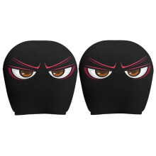 2 fundas para reposacabezas de coche con temática de Halloween: ojos de dibujos animados, diseño de diablo/calabaza, universales, compatibles con