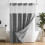 Duschdraperiset grått våffeltyg 180x180 cm 1
