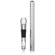 Premium Stainless Steel Wine Pourer and Chill Rod