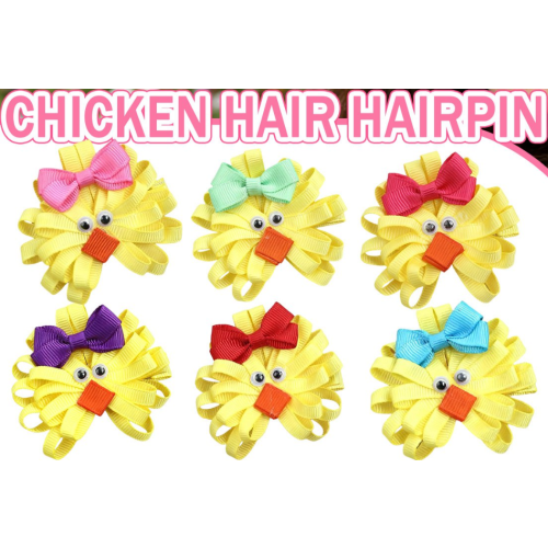Ensemble de 6 pinces à cheveux Poussins de Pâques