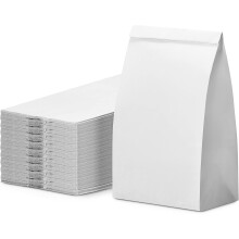 Bolsas de papel blancas para el almuerzo, capacidad de 4 libras, paquete de 500 unidades.