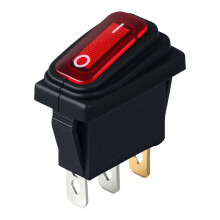Interrupteurs à bascule étanches IP65, petits modèles, 250 V, 16 A, noirs, de forme rectangulaire, accessoires pour projets et remplacements