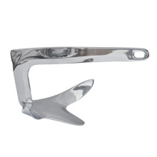 Âncora tipo garra para barco, 1kg, em aço inoxidável 316, com alta capacidade de fixação, formato de arado e instalação rápida, ideal para