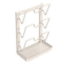 Support de rangement pour couvercles de cuisine avec plateau, organisateur de couvercles pour comptoir, support de couvercles en forme de U, support
