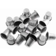 Pekkaxy 20pcs Sewing Thimbles Quilting Thimbles Finger Protector Tool Metal DIY Handmade Crafts Accessories