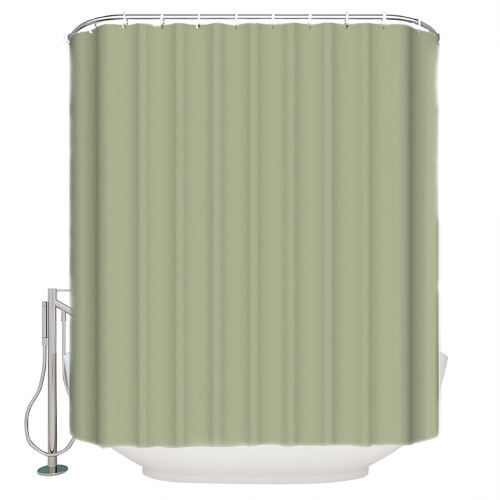 Cortina de chuveiro verde sálvia impermeável 122 x 183 cm (48 x 72 polegadas)
