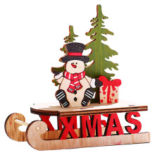 Weihnachtstischschilder aus Holz & Schneemann-Mittelstück – Passend für Weihnachtsfeier-Dekoration