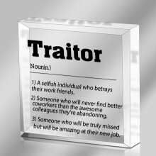 Funny Farewell & Retirement Gifts for Women, Going-Away Gifts for Coworkers/Teachers/Boss—Acrylic Desk Sign, Compatible with Office Decor