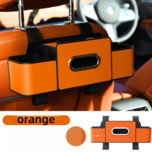 Organizador de Encosto de Cabeça 4 em 1 Laranja para SUV e Sedan