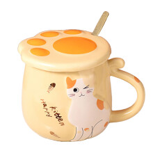 Niedlicher Katzenbecher mit Katzen-Deckel, Keramik-Kaffee-/Teetasse – perfekt für Katzenliebhaber, als Geschenk für Frauen, zum Geburtstag und