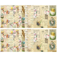 Papel de presente com estampa floral de coelhinho da Páscoa (24 folhas)