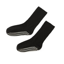 Extra Wide Socks for Swollen Feet Soft Stretch to Diabetics Men Women Non Binding Loose 4pairs （black+khaki）
