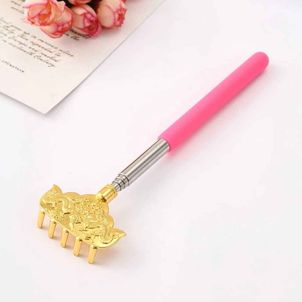 Pink Portable Extendable Telescopic Back Scratchers/Hand Massager/Backslap With Rubber Handles (New - 3Pack )