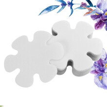 Antislipstickers met bloemmotief van PEVA, wit, 9 stuks
