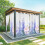 Lavendel udendørs gardiner vandtætte blomstermønster 1 panel 1