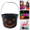 Smiling Pumpkin Bucket Desktop Ornament Plastic One Size 1