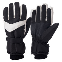 AWZXDE Zimní unisex outdoorové rukavice s měkkým vlasem, větruodolné, vylepšené rukavice pro muže a ženy, jezdecké rukavice, černé