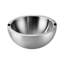 Bol de service à double paroi isolante pour aliments chauds et froids, en acier inoxydable, avec coupelle pour sauces, idéal pour les barbecues,