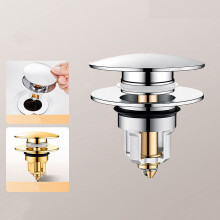 Copper Sink Stopper with Brass Core, Odor-Blocking Filter & Non-Clogging Seal – Compatible with Bathroom/Kitchen Sinks | Aestivo | Silver