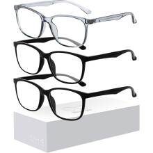 Lunettes anti-lumière bleue pour femmes et hommes - Lot de 3 - Idéales pour la lecture sur ordinateur, les jeux vidéo, la télévision et les
