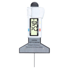 Digital Tire Tread Depth Gauge 0-25.4mm, 0.01mm Resolution, Handheld Wear Checker for Cars & Motorcycles