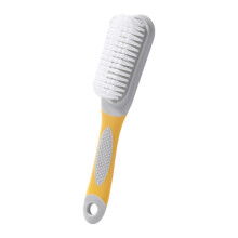 Long-Handle Shoe Brush Cleaner, Hangable & Non-Damaging for Sneakers/Clothes – Yellow, 7.87x1.57"