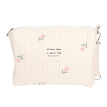 Multifunctional Stroller Diaper & Bottle Bag – Cute Tulipa Cotton Storage with Hanging Hook, Ideal for Baby Essentials
