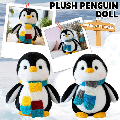 Plüschtier Blauer Pinguin, weich, 23 cm