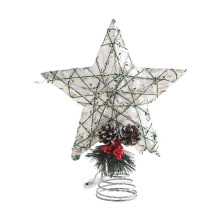 LED-kerstboomtopper ster, ijzeren kerstboomster voor binnen/buiten decoratie – geschikt voor standaard kerstboomtoppen