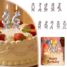 Acrylic cake numbers 0-9 gold happy birthday wedding