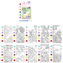 Coffret aquarelle de voyage - Pages de coloriage portables avec peintures, activité artistique nomade pour enfants et adultes, idéal pour les