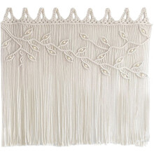 Woven Door Curtains, Woven Macrame Tapestry Wall Curtains for Room Divider Bohemian Home Wall Background Decoration